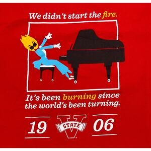 Valdosta State University VSU Blazer Beginnings Tee Shirt Medium Crew Neck Red